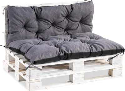 Produktbild von Palettenauflage Palettenkissen Kissen Palettensofa Euro Paletten Polster MH-TMPA Dunkelgrau