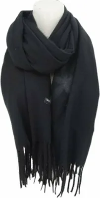 schwarze Fransenschal