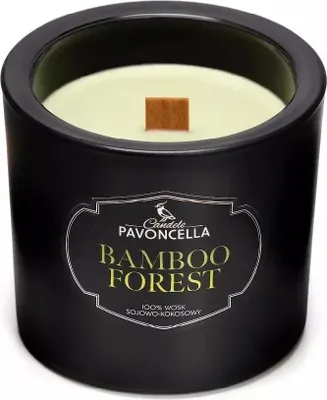 Produktbild von Sojakerze „Bamboo Forest“, schwarz, 170 g – Pavoncella