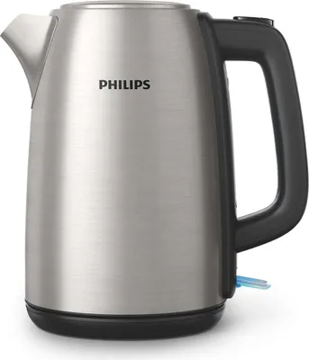 Produktbild von Philips Wasserkocher Viva Collection, 1.7 L, Leuchtanzeige, Klappdeckel + Kontrollanzeige, Metall (HD9351/90)