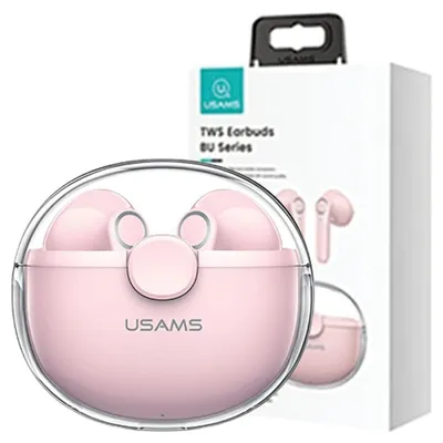 Image de Casque Bluetooth Usams 5.1 Tws Buseries Wireless Pink/Pink Bhubu04