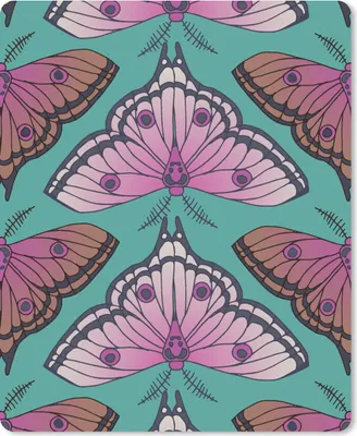 Produktbild von MuchoWow® Mauspad Mousepad Mädchen - Motten - Insekten - Muster - Mädchen - Kinder - Kinder - Kinder - Mädchen 30x40 cm - Mousepads - Maus Mat - Pad - Mausunterlage - Mausmatten