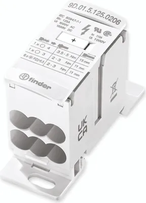 Image de Bloc de distribution d'énergie Finder 9D.01.5.125.0206, 125 A, 1 000 V CA, 1 pièce.