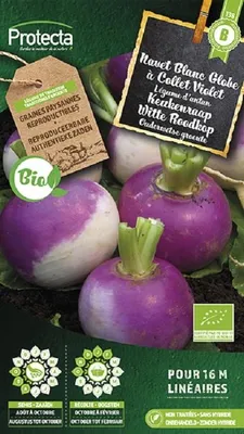 Productafbeelding van Protecta Groente zaden: Keukenraap Witte Roodkop Biologisch