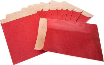 Produktbild von Famanu Papiertüten 100 Stück - Rot - 175 x 21 + 3 cm