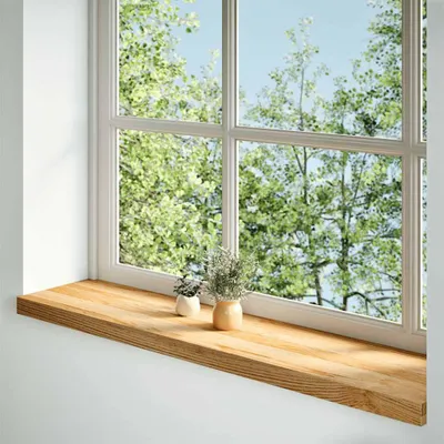 Zdjęcie produktu dla vidaXL Parapety 2 szt. Jasnobrązowy 120x30x2 cm lite drewno dębowe