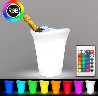 Produktbild von TROPIC | LED Sektkühler | 1,5 L | RGB | Akku | Eiskübel Eiseimer Flaschenkühler Eiswürfelbehälter Eisbehälter Weinkühler Champagnerkühler Eisbox Champagnerschale