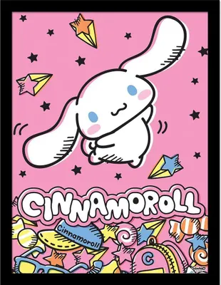 Image de Cinnamoroll - Poster encadré "Dance Off" PM11582 (40 cm x 30 cm) (Coloré)