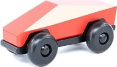 Image de Voiture jouet en bois Bajo Poly-car multicolore carton durable