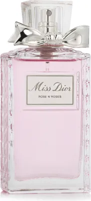 A product shot of a bottle of Miss Dior Rose N'Roses Eau de Toilette.