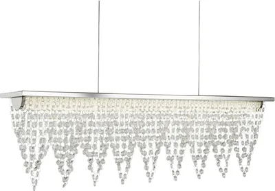 Produktbild von Hängeleuchte LED Edelstahl H: max. 120 cm Chrom länglich 4000 K neutralweißes Licht 1445 lm Modern Kristall