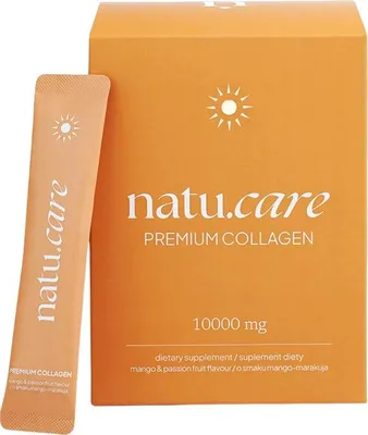 Zdjęcie produktu dla Natu.care Kolagen Premium, 10000 mg, smak mango i marakui, 30 saszetek