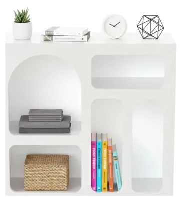 Produktbild von Kommode Dgargiul, Wohnzimmerbuffet, Wohnzimmer-Sideboard, Moderne Küchen-Speisekammer, 80x35h74 cm, Weiß