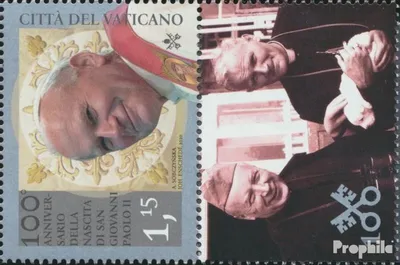 Produktbild von Briefmarken Vatikanstadt 2020 Mi 2005Zf mit Zierfeld (kompl.Ausg.) postfrisch Papst Johannes Paul II.