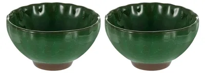2er-Set Keramik-Teetassen 125 ml Matcha-Schalen Grün