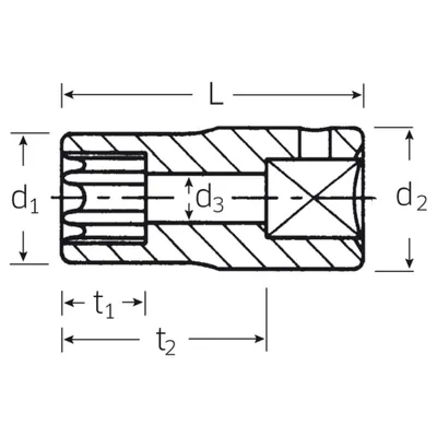 Produktbild von Stahlwille 40TX E8 Steckschlüsseleinsatz 1/4"