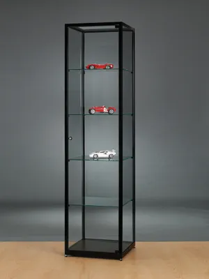 Produktbild von Glasvitrine WMS H505 schwarz eloxiert