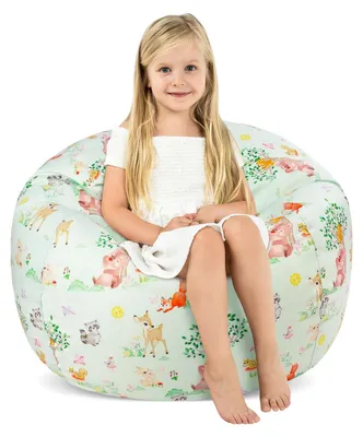 Productafbeelding van Omgoods - Grote Kinderen Bean Bag Stoel Cover - Opbergzak voor Knuffels en Speelgoed