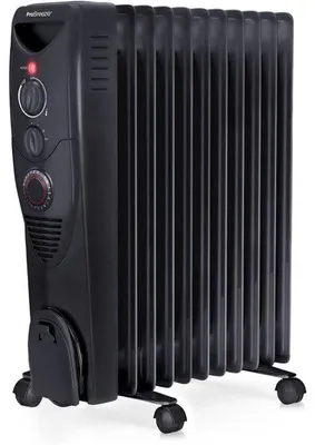 Productafbeelding van Elektrische Kachel Oliegevuld - 2500 W Vermogen - Zwart - Vloermontage - Voor Binnen - Radiator