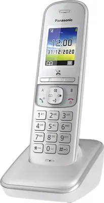 Obrázek produktu pro Panasonic KX-TGH710, DECT telefon, Bezdrátové sluchátko, Hlasitý odposlech, 200 pol., Identifikace volajícího, Perleťová, Stříbrná