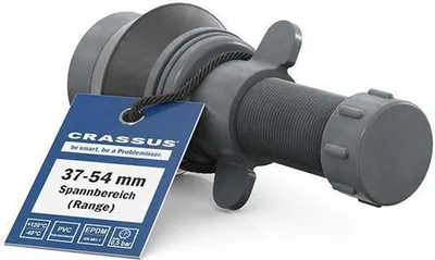 Produktbild von Crassus Schnellverschlussstopfen CSV 50 PVC (37-54mm), 0,5 bar, L:100mm, EPDM/PVC, 1 Stk.