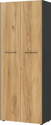 Produktbild von Aktenschrank Robert 196 cm 2 Türen - Anthrazit/Eiche