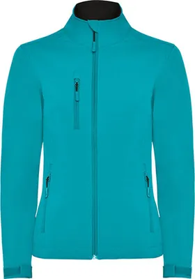 Produktbild von Roly SS6437 | Damen Nebraska Softshell Jacket, Wind- und Wasserabweisend - Farbe: 236 Aquamarine - Größe: M