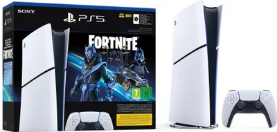Produktbild von Sony PS5 Konsole SLIM  Digital / Fortnite Voucher