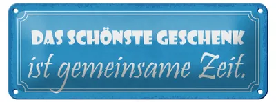 Produktbild von Blechschild Spruch 27x10cm ist gemeinsame Zeit Dekoration