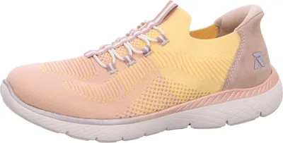 Produktbild von Rieker Damen Sneaker Textil Weite G rutschfest bequem Gummizug Momosoft M5066, Größe:42 EU, Farbe:Gelb