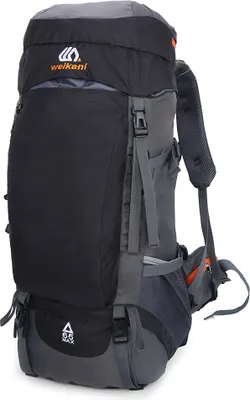 Zdjęcie produktu dla 65L Plecak turystyczny Wodoodporny Plecak turystyczny dla mężczyzn i kobiet Camping Trekking Touring (czarny)