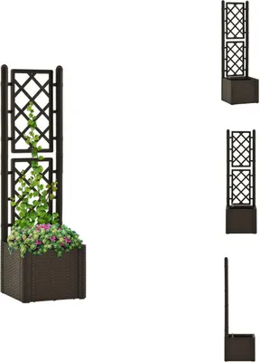Produktbild von vidaXL Garten-Hochbeet mit Spalier und Selbstbewässerungssystem Mokka -  Blumentöpfe & Pflanzgefäße