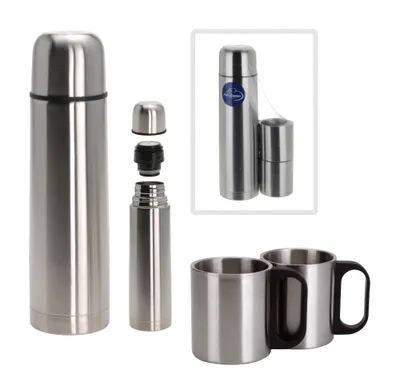 Immagine prodotto di Caraffa thermos in acciaio inox da 1 litro con 2 tazze