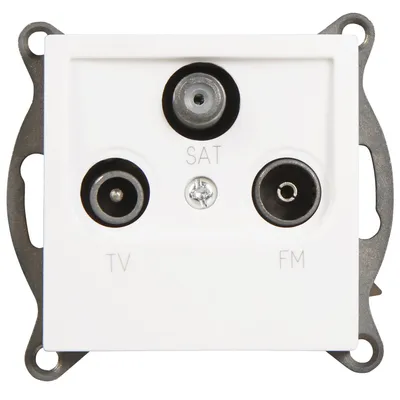 Obrázok produktu pre Anténna zásuvka McPower ''Flair'' pre TV, rádio a satelit, zapustená, biela