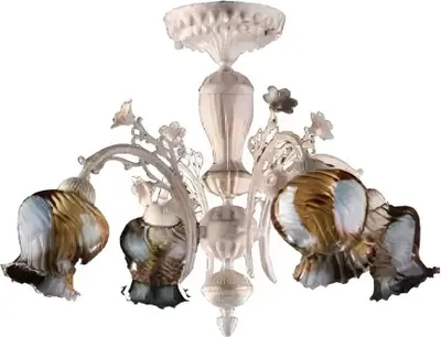 Obrázek produktu pro Stropní svítidlo stropní lustr květinový lustr lustr lampa sklo