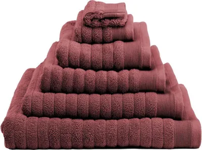 Produktbild von Heckett and Lane 1x VPE 3 st. Prestige Waschhandschuhe 16/21 Spicy Red Waschhandschuhe 16x21 Spicy-Red Gestreift