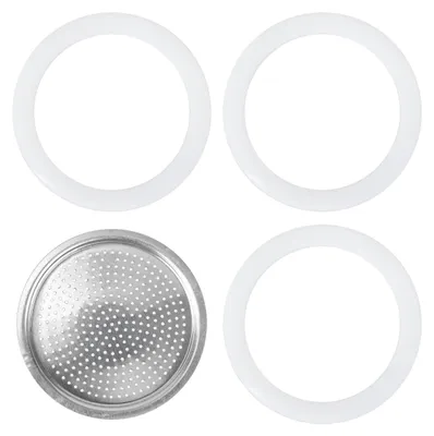 Ersatzfilter mit 3 Dichtungen für Moka-Kanne, 5,7 cm