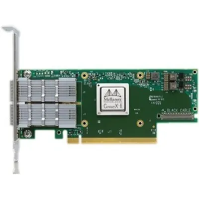 Produktbild von Mellanox Technologies MCX653436A-HDAI, Eingebaut, Kabelgebunden, PCI Express, Faser, 200000 Mbit/s, Grün