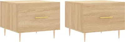Obrázok produktu pre vidaXL Konferenčné stolíky 2 ks Sonoma dub 50x50x40 cm odvodený výrobok z dreva