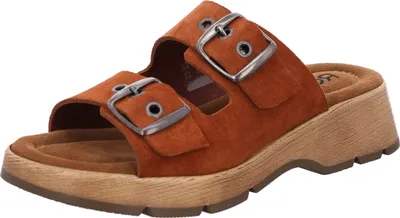 Produktbild von Rohde Damen Leder Pantoletten Clogs Schnalle Licata 6262, Größe:41 EU, Farbe:Braun