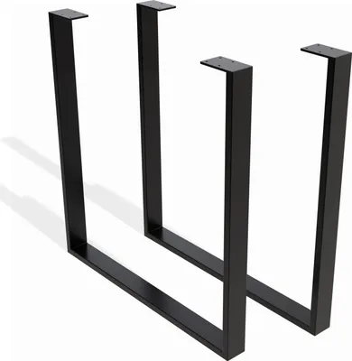 Produktbild von 1xPaar sossai Tischkufen in Schwarz 70x72cm TKW0