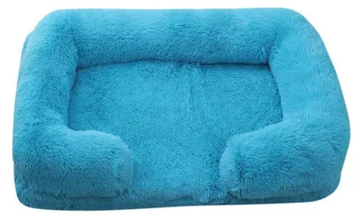 Immagine prodotto di Cuccia per cani, rettangolare, morbida, lavabile, antiscivolo, blu, taglia M, 57x45 cm