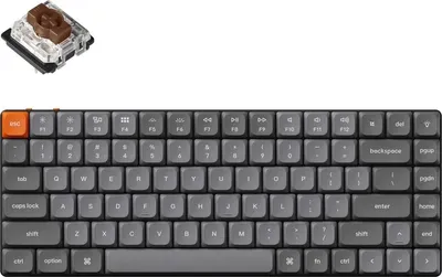 Obrázok produktu pre Mechanická klávesnica Keychron K3 Max QMK/VIA Kabelloss, biela LED, QWERTY US Layout, Gateron Brown K3M-A3