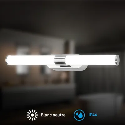 Obrázek produktu pro LED koupelnové světlo 7W 690lm IP44 zrcadlové světlo koupelnová lampa nástěnná lampa 40cm chrom