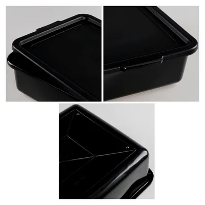 Produktbild von Spülschüssel mit Deckel, 13 l, Schwarz, 4 Stück
