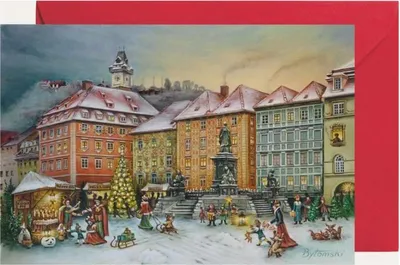Obrázok produktu pre Mini adventný kalendár z Grazu s historickými zaujímavosťami v podobe umeleckého pohľadnice