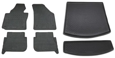 Produktbild von Gummi Kofferraumwanne + Fußmatten Set für VW Touran 1T, Bj. 2/2003-2015