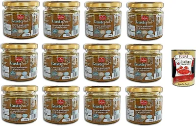 Produktbild von Etna-Gusto Free Pistazienaufstrich GLUTENFREI – LAKTOSEFREI – VEGANES PRODUKT 12x 190gr + Italian Gourmet polpa 400g