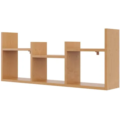 Produktbild von Wandregal Erle – funktionales Hängeregal in Holzoptik, dekoratives Regal für Wohnzimmer, Büro, Schlafzimmer oder Flur mit offenen Fächern