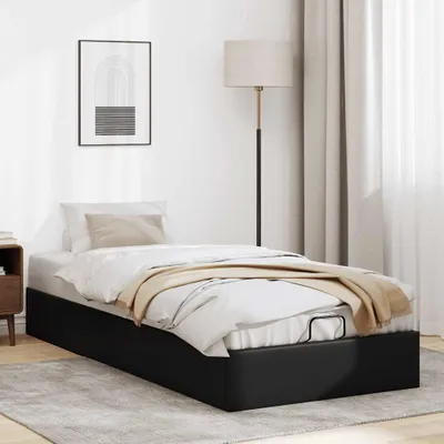 Obrázok produktu pre Maison Exclusive – Ottomanská posteľ bez matraca, čierna, 80 x 200 cm, umelá koža